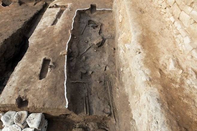 전북 정읍시 고부면 고사부리성 발굴 현장. 이곳에서 백제의 수도 편제를 의미하는 ‘상부상항’명이 새겨진 목제 유물 등이 발굴됐다. 정읍시 제공