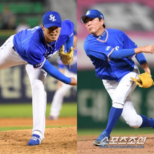 마무리 출신 베테랑 불펜 장필준과 우규민. 이들의 어깨에 삼성의 가을야구 운명이 달렸다. 

허상욱 기자 wook@sportschosun.com