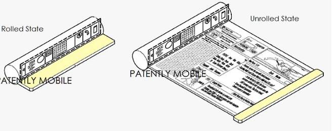 삼성전자가 지난 2015년 낸 특허문서에 담긴 롤러블폰 모습. /사진=렛츠고디지털