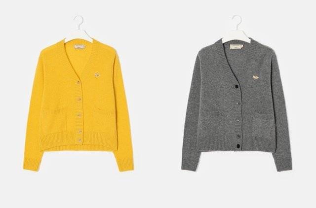 작은 여우 로고로 국내에서 인기를 끌고 있는 메종키츠네의 카디건 이미지/사진=SSF샵