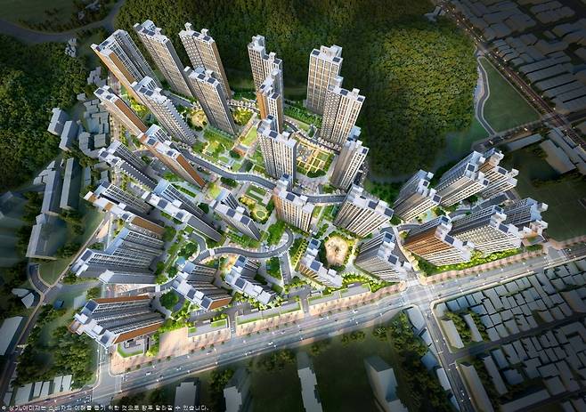 e편한세상부평그랑힐스 조감도 [더피알 제공]