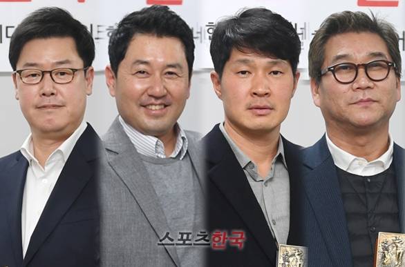 2020 스포츠한국 골프어워드 수상자들. 김구선 국민대 교수, 김재환 싸이프레스매니지먼트 골프아카데미 대표, 조셉 신 프로, 김성호 씨앤비인터내셔날 대표(왼쪽부터) 사진=이혜영 기자