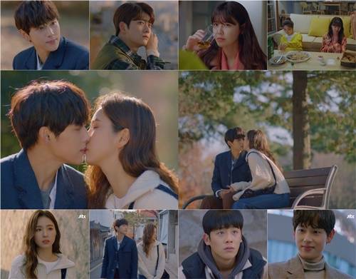 ‘런 온’ 신세경이 임시완의 진솔한 고백에 키스로 응답했다.  사진=‘런 온’ 캡쳐