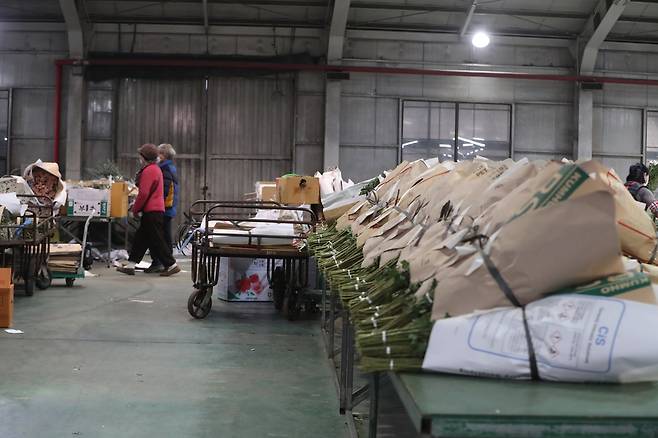 15일 부산 강서구 부경원예농협 경제사업장. [촬영 박성제]