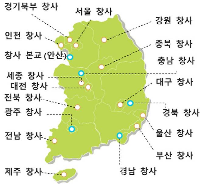 전국 18곳 청년창업사관학교. (자료=중소벤처기업부 제공)