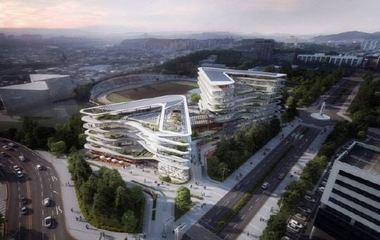 지난해 캠퍼스 혁신파크 공모사업에 선정된 대전 한남대 캠퍼스의 혁신파크 허브동 조감도.



LH 제공