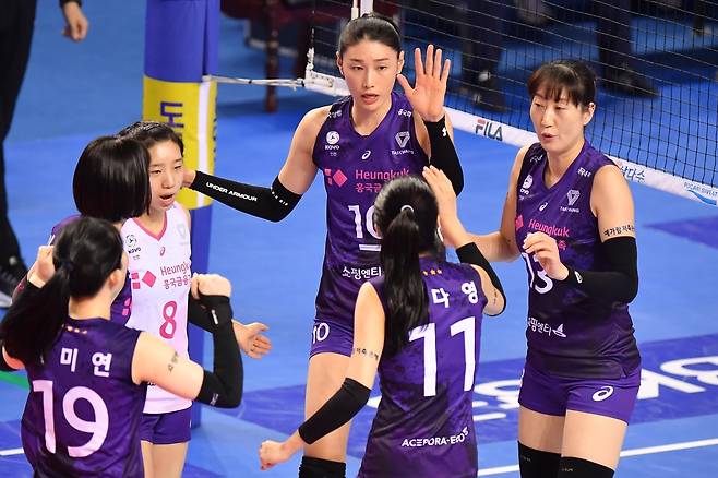 프로배구 흥국생명 선수단 [한국배구연맹 제공. 재배포 및 DB 금지]
