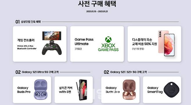 무선이어폰 등의 사전예약 사은품은 어떤 채널로 구매하든 사전개통을 마치면 받을 수 있다. (사진= 홈페이지 캡쳐)