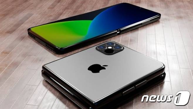 애플 폴더블폰 예상 이미지 <출처=테크인포360 갈무리> © 뉴스1