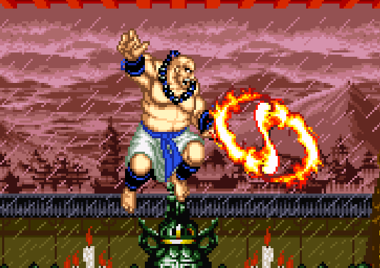 (문제가 되는 칼 던지기 기술)