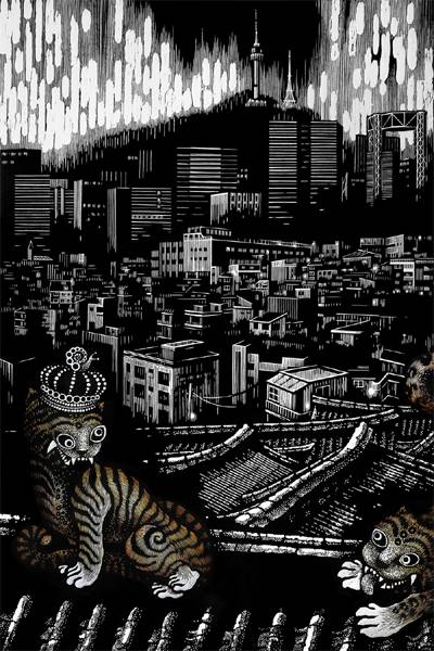 판화 `서울.범내려온다`. [사진 제공 = 통인화랑]