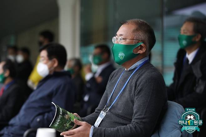 박지성의 전북행에 결정적인 지원 사격을 한 정의선 현대차그룹 회장 ⓒ 한국프로축구연맹