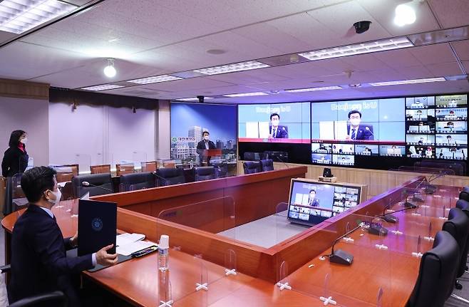 ▲ 지역 중소기업제품 구매확대를 위한 업무협약.