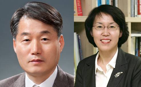 이근 국가경제자문회의 신임 부의장(좌), 임혜숙 국가과학기술연구회 신임 이사장(우)