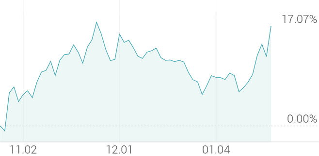 3개월 등락률 +17.07%