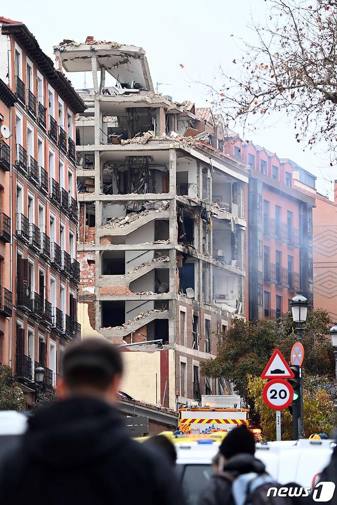 스페인 마드리드 폭발 사건 장소의 모습.  © AFP=뉴스1
