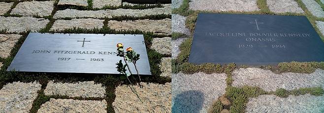 알링턴 국립묘지의 케네디 대통령 묘 옆에 마련된 재키 케네디 오나시스 묘 / 사진출처 = 위키피디아