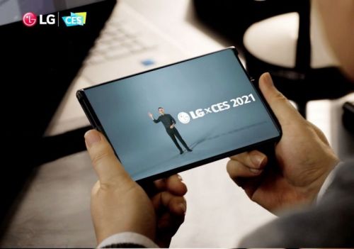 LG전자가 지난 11일 CES 2021 프레스 컨퍼런스에서 공개한 차세대 스마트폰 'LG 롤러블'