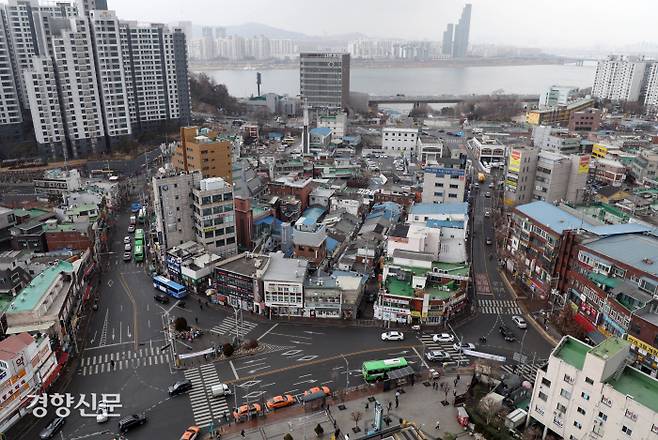 공공재개발 후보지인 서울 동작구 흑석2구역 전경. 김영민 기자