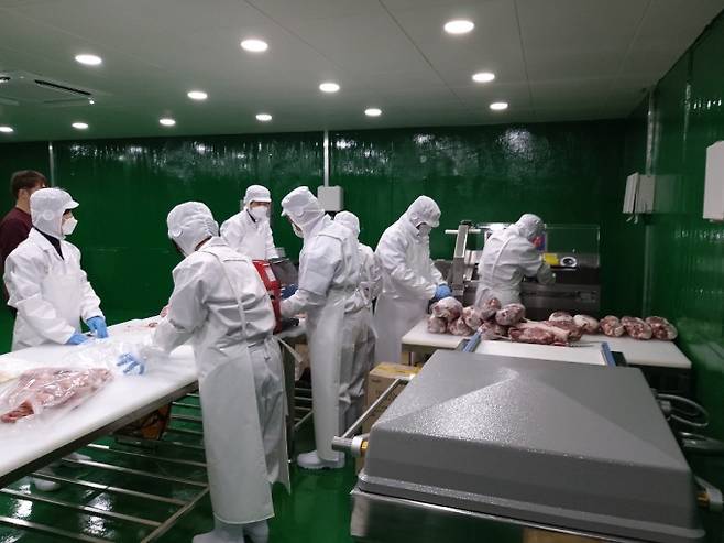 돈육 전처리 사업단. 대구시 제공