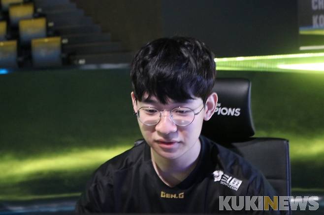 젠지의 서포터 '라이프' 김정민. 쿠키뉴스DB