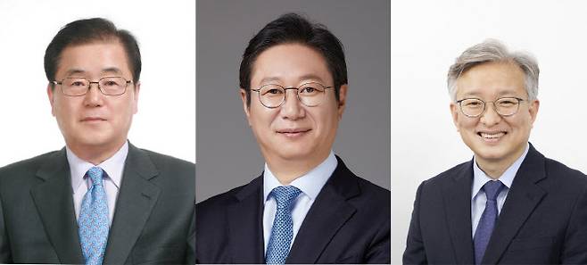 사진 왼쪽부터 정의용 외교부 장관·황희 문체부 장관·권칠승 중기부 장관 후보자(사진=청와대)