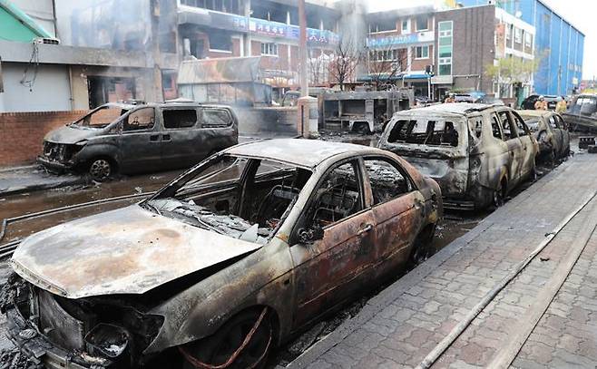 2018년 4월13일 인천 서구 가좌동 화학공장에서 발생한 화재사고. /조선DB