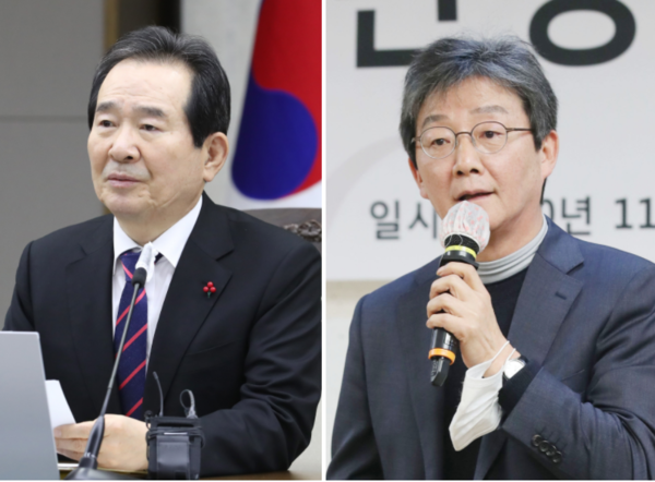 정세균 국무총리(왼쪽)와 유승민 전 국민의힘 의원/연합뉴스