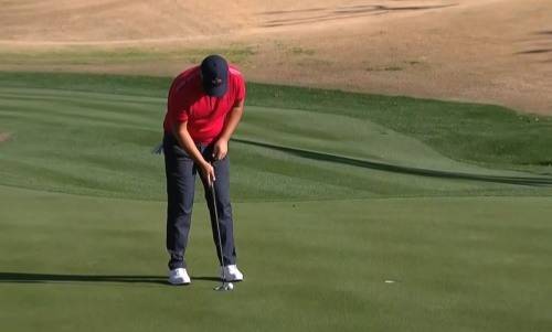 안병훈이 니클라우스코스 17번 홀에서 버디를 추가하고 있다.