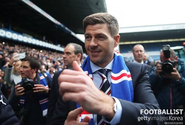 스티븐 제라드 감독(레인저스). 게티이미지코리아