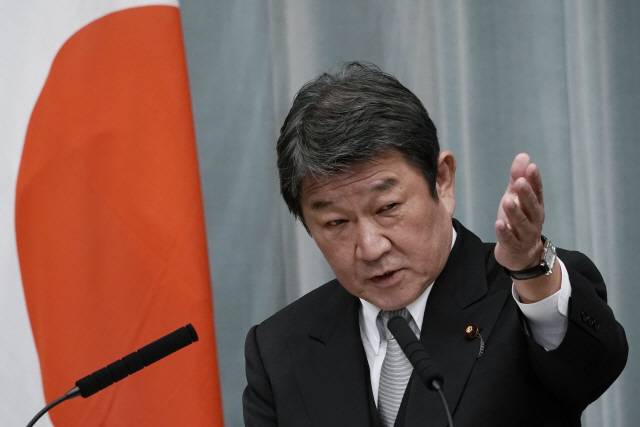 모테기 도시미쓰 일본 외무상./AP연합뉴스