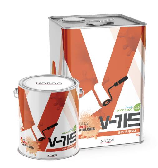 국내 페인트 최초로 코로나 바이러스에 직접 사멸 효과를 검증한 노루페인트의 '순&수 항바이러스 V-가드' /사진제공=노루페인트