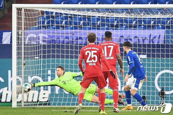 샬케04를 상대로 무실점 방어를 펼친 마누엘 노이어 골키퍼. © AFP=뉴스1