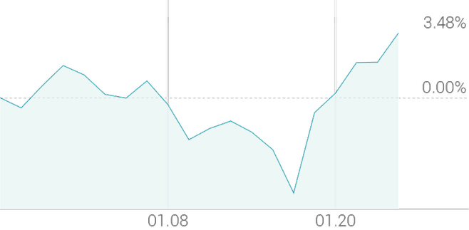 1개월 등락률 +3.71%