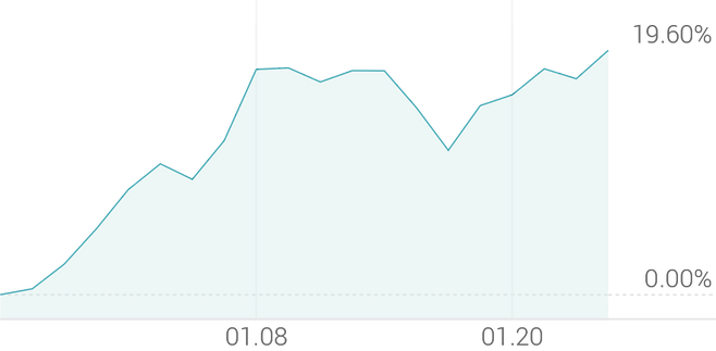 1개월 등락률 +19.70%