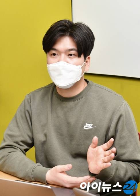 하태웅 핀다 프론트엔드 팀 리드가 인터뷰 중이다. [사진=정소희 기자]