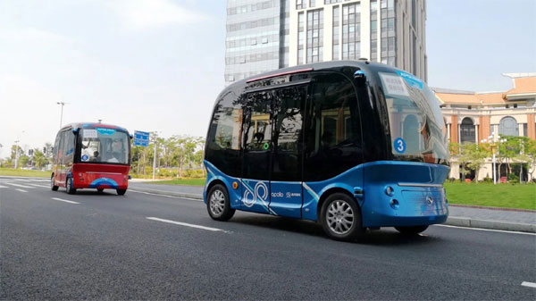 중국 바이두의 자율주행 미니버스