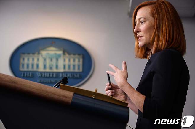 젠 사키 백악관 대변인. © AFP=뉴스1