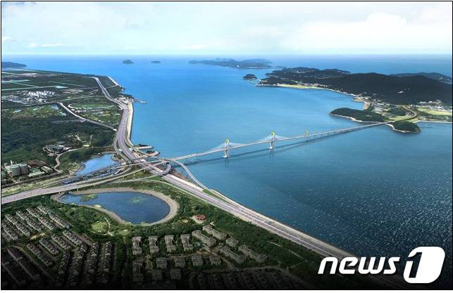 서해남북평화도로 영종-신도 구간 조감도.© 뉴스1