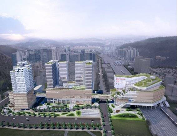 상암DMC 롯데 복합쇼핑몰 조감도