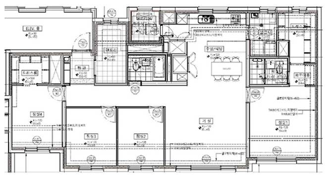 e편한세상 영종국제도시 센텀베뉴 전용 98㎡A 평면도 [사진 = 인천경제자유구역청]