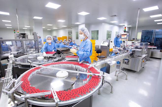 SK바이오사이언스 안동공장에서 코로나19 백신이 생산되고 있다. SK바이오사이언스 제공