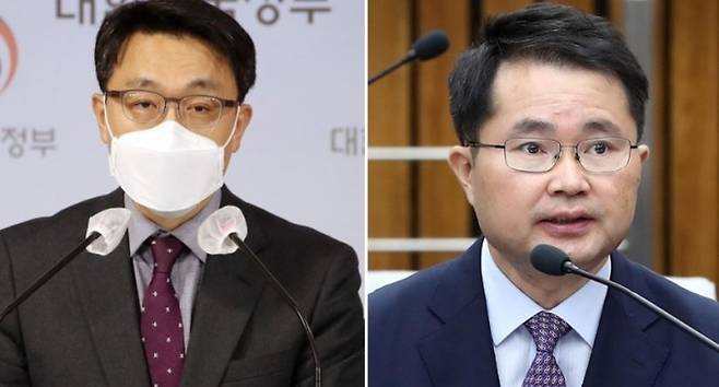 김진욱 고위공직자범죄수사처 처장과 여운국 변호사. 사진=연합뉴스