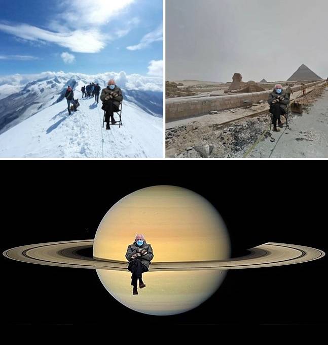 샌더스 밈 - 온라인 커뮤니티 캡처