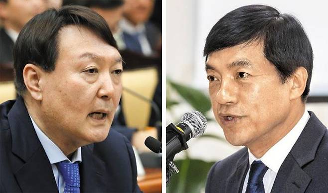 윤석열 검찰총장과 이성윤 서울중앙지검장