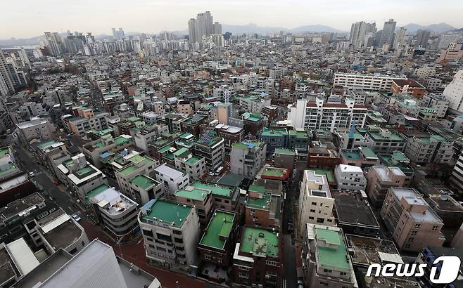서울 광진구 자양동 일대 빌라 및 다세대 주택 밀집 지역. © News1 송원영 기자