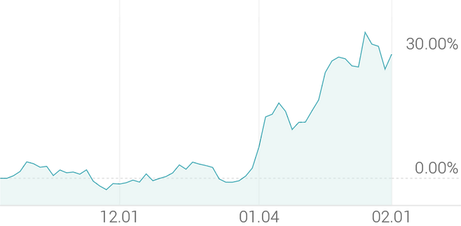 3개월 등락률 +31.18%