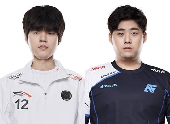 사진=한화생명e스포츠 원거리 딜러 '데프트' 김혁규, 아프리카 프릭스 원거리딜러 '뱅' 배준식.