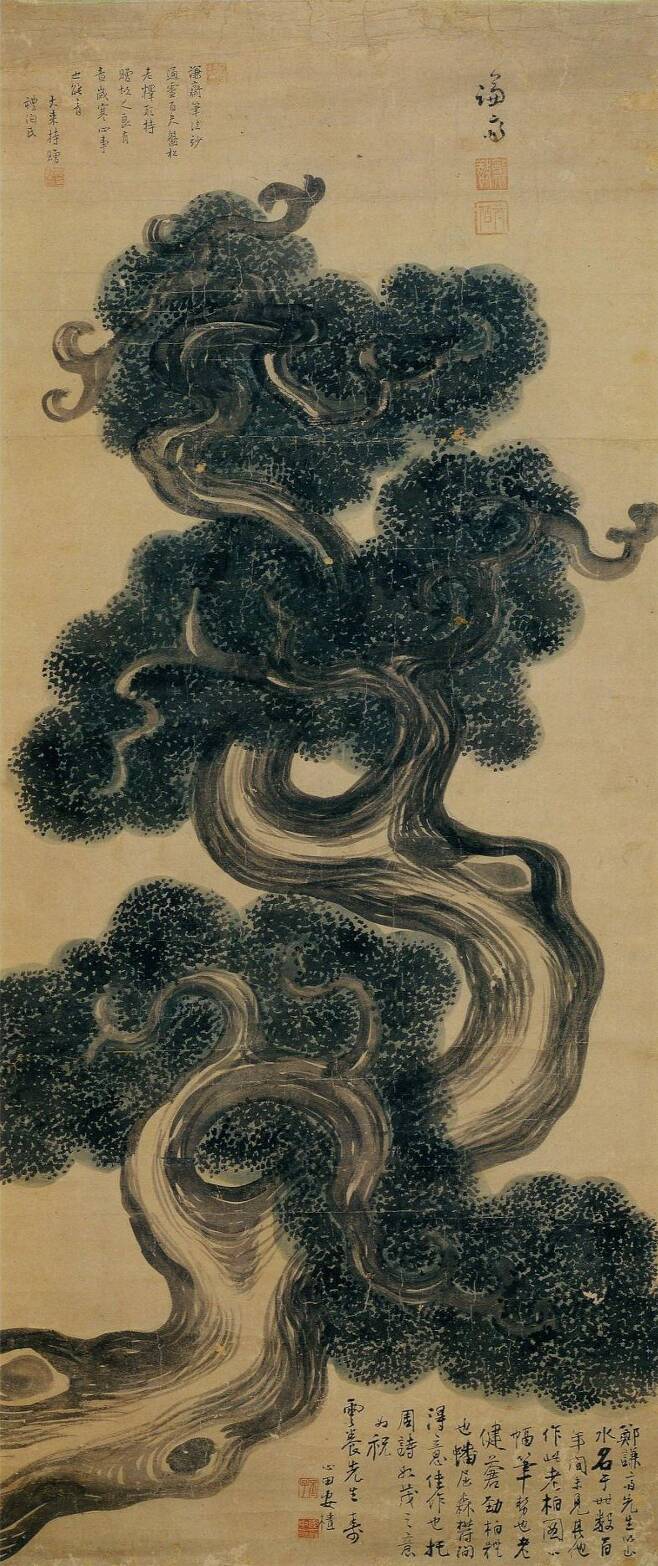 정선 ‘노백도’, 18세기 전반, 종이에 수묵담채, 131.6x55.6cm, 리움미술관 소장.