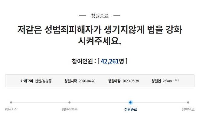 /사진=청와대 국민청원 게시판